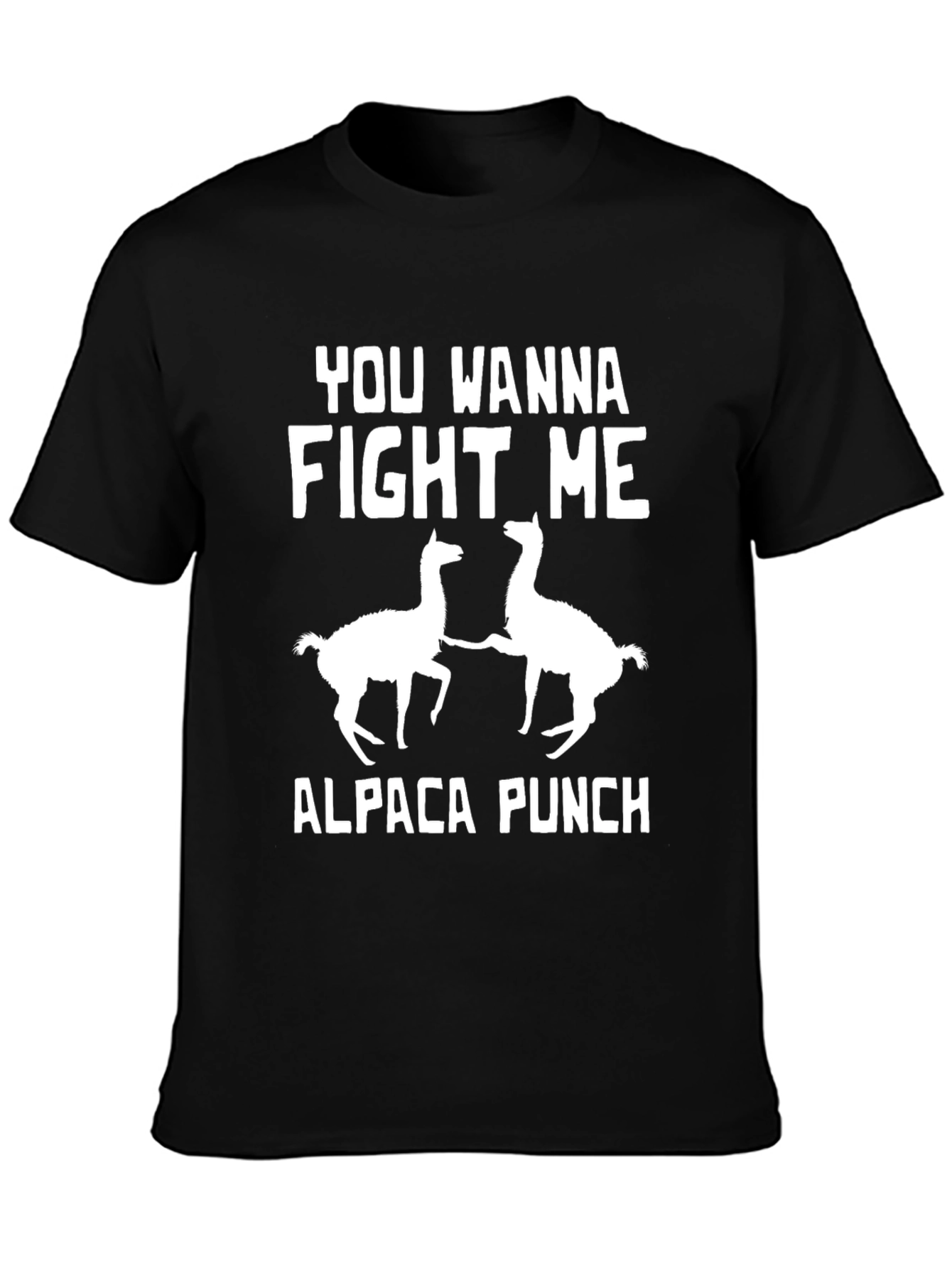 Alpaca Punch T-Shirt - You Wanna Fight Me Funny Tee