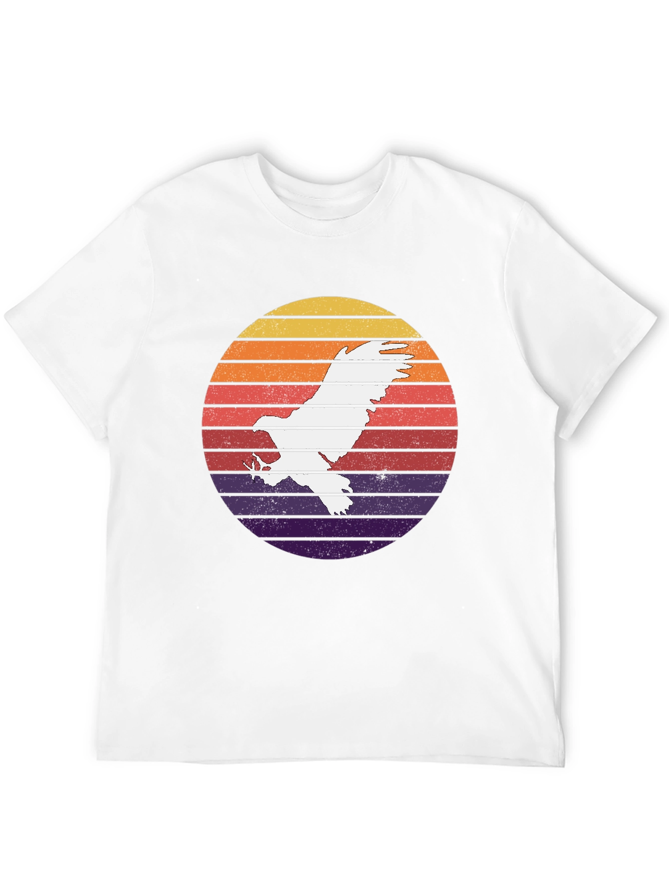 Retro Eagle Sunset Graphic T-Shirt