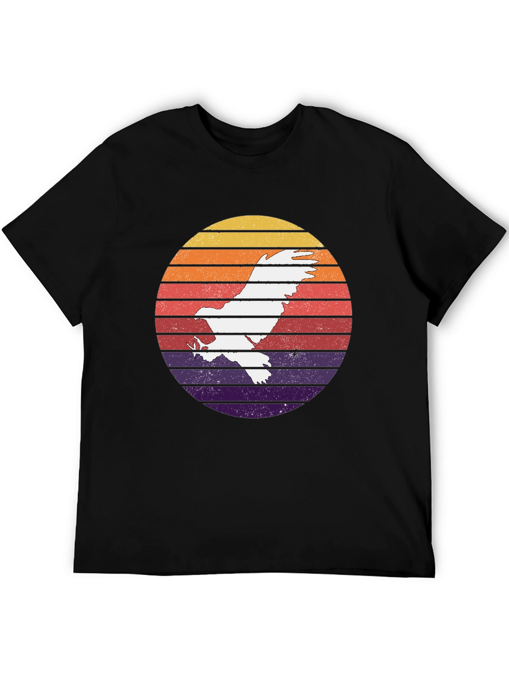 Retro Eagle Sunset Graphic T-Shirt