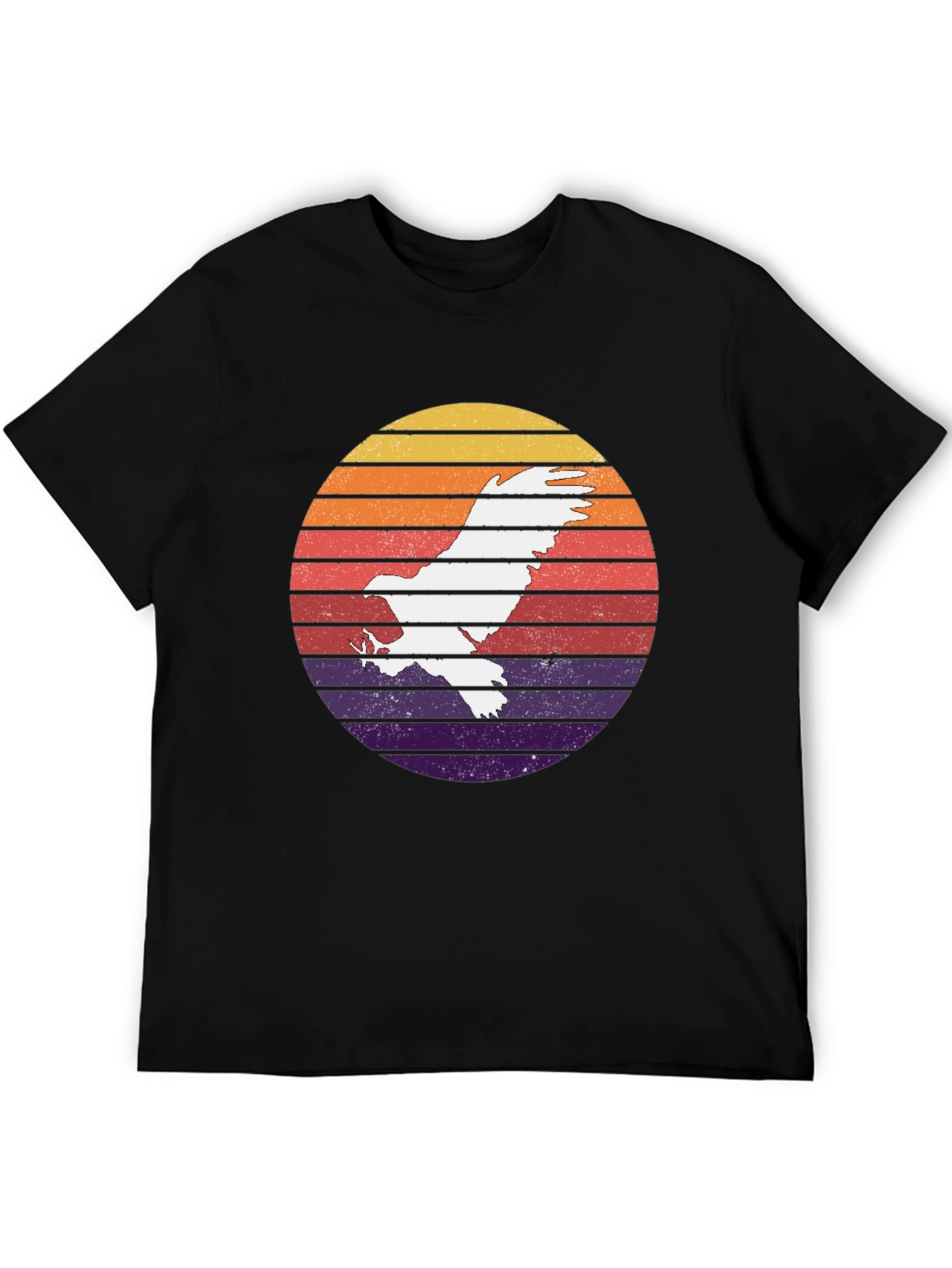 Retro Eagle Sunset Graphic T-Shirt