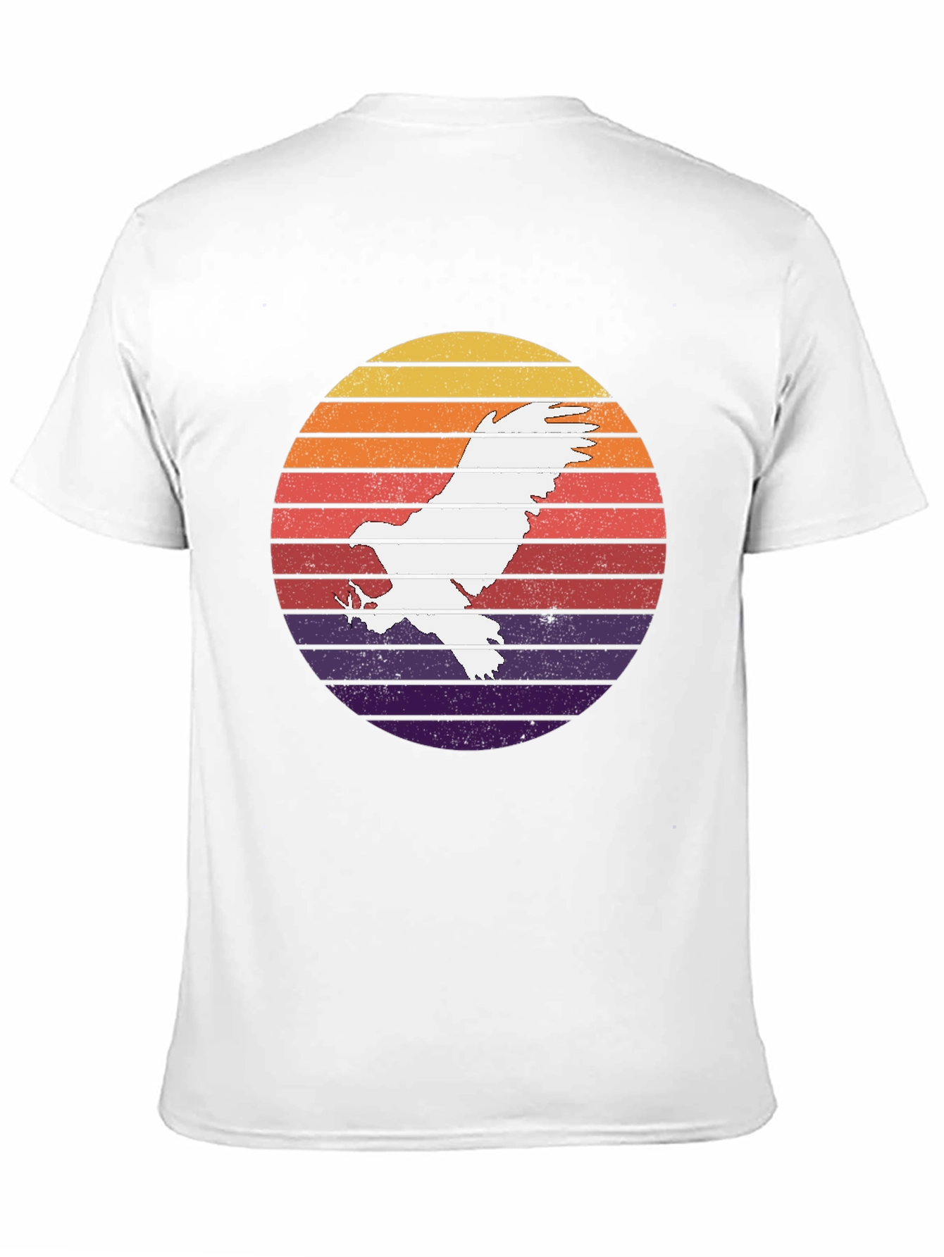 Retro Eagle Sunset Graphic T-Shirt