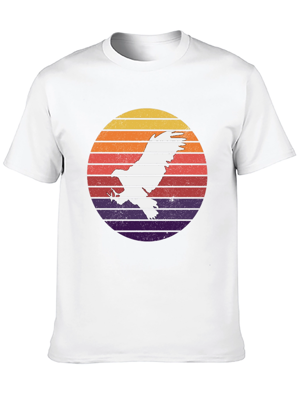 Retro Eagle Sunset Graphic T-Shirt