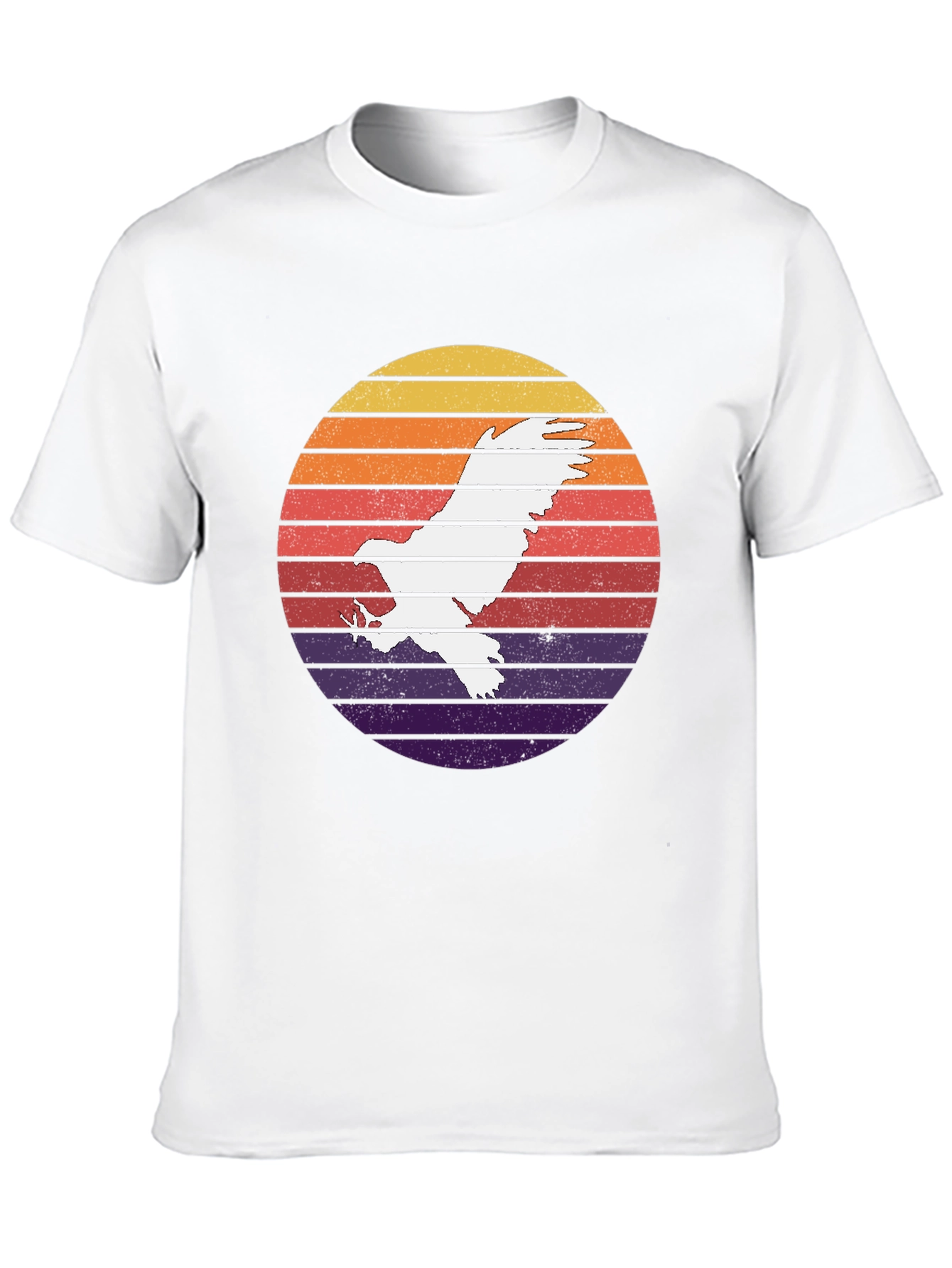 Retro Eagle Sunset Graphic T-Shirt