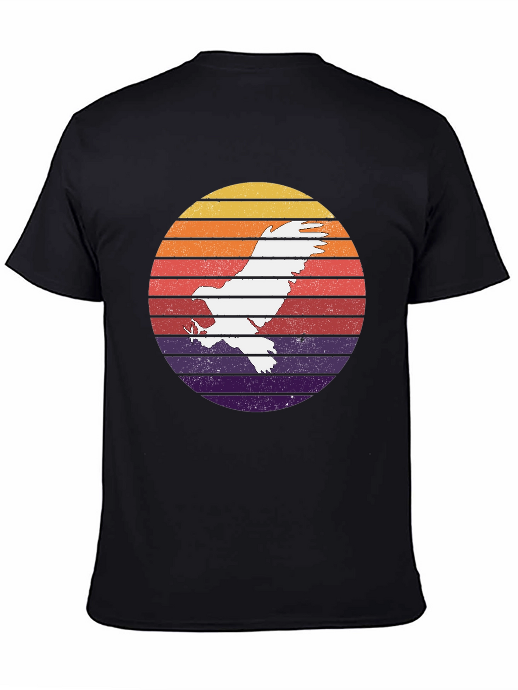 Retro Eagle Sunset Graphic T-Shirt