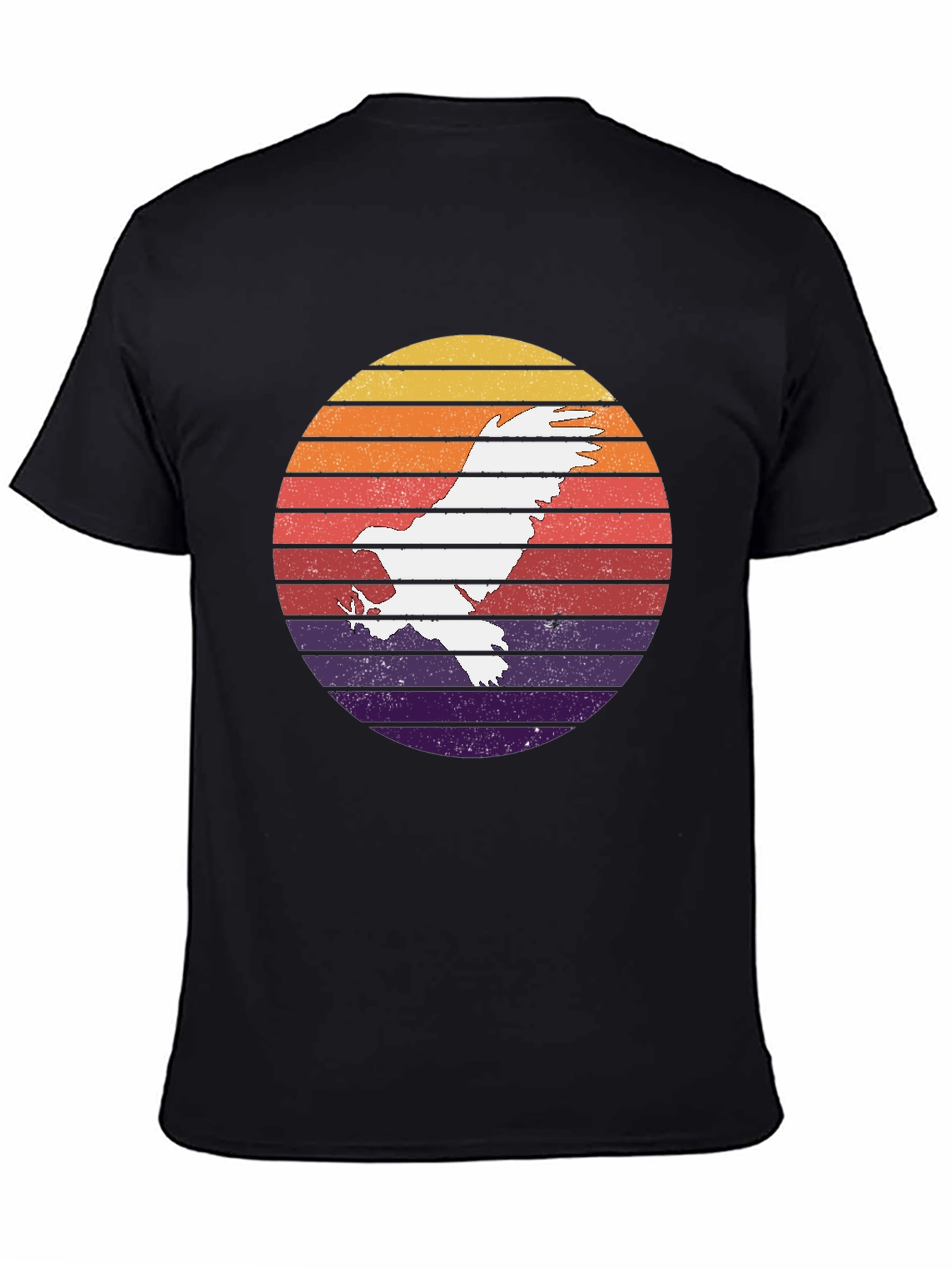 Retro Eagle Sunset Graphic T-Shirt