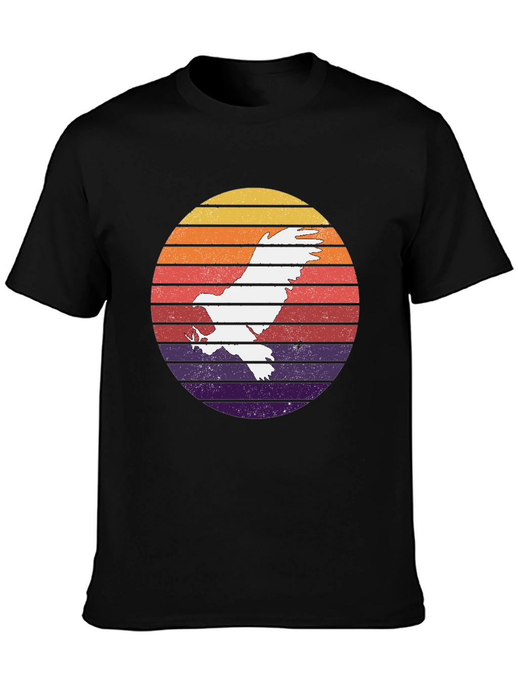 Retro Eagle Sunset Graphic T-Shirt