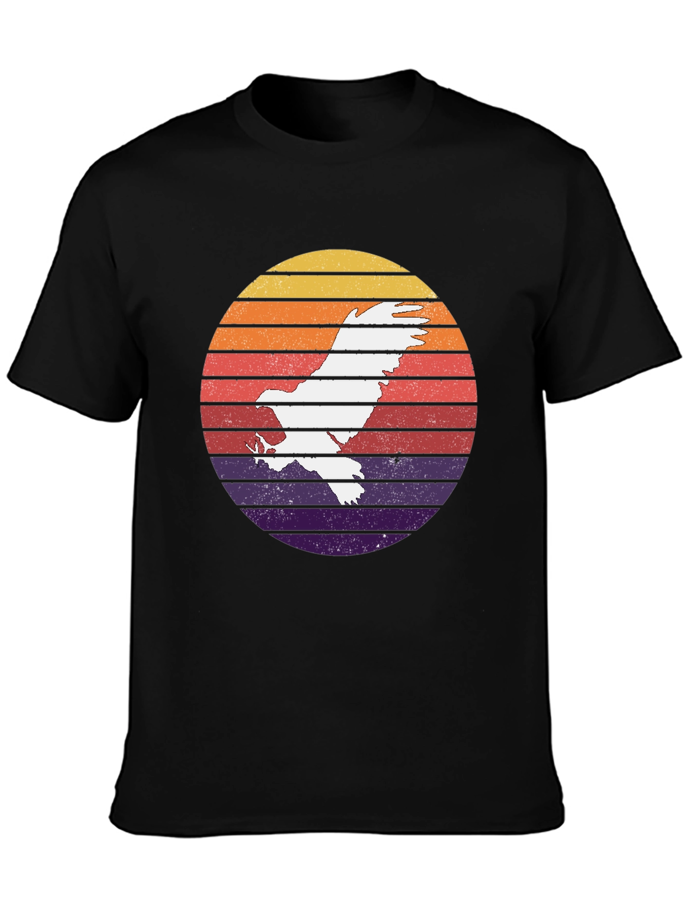 Retro Eagle Sunset Graphic T-Shirt