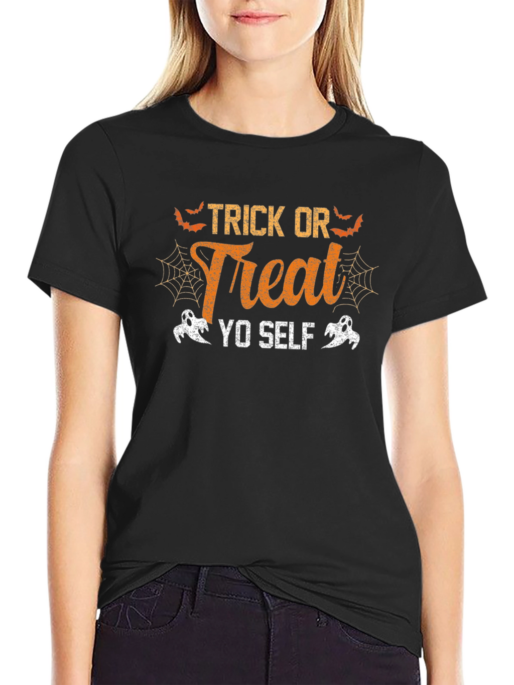 Trick or Treat Yo Self Halloween Graphic Tee