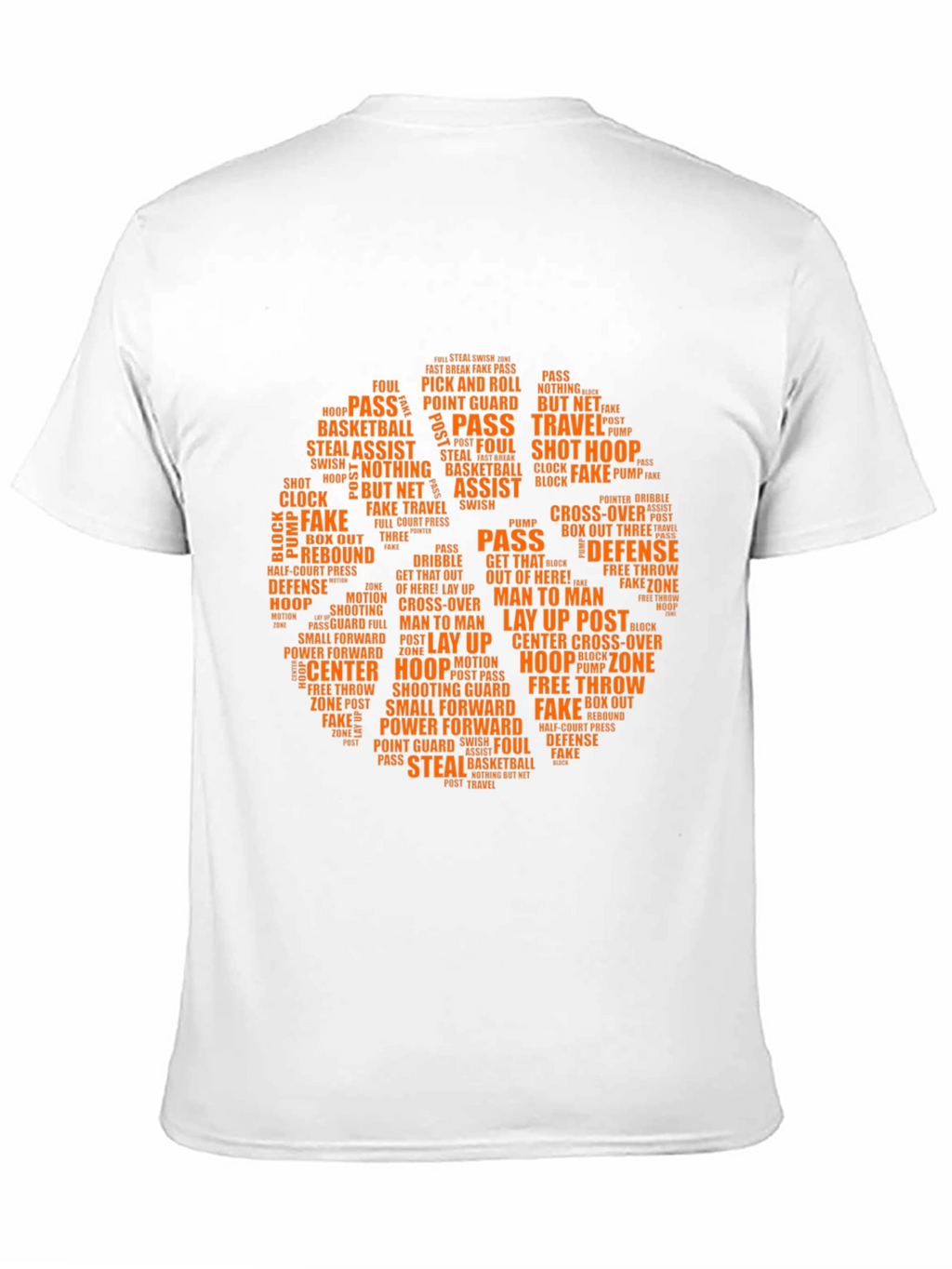 Basketball Word Art T-Shirt - Unique Design