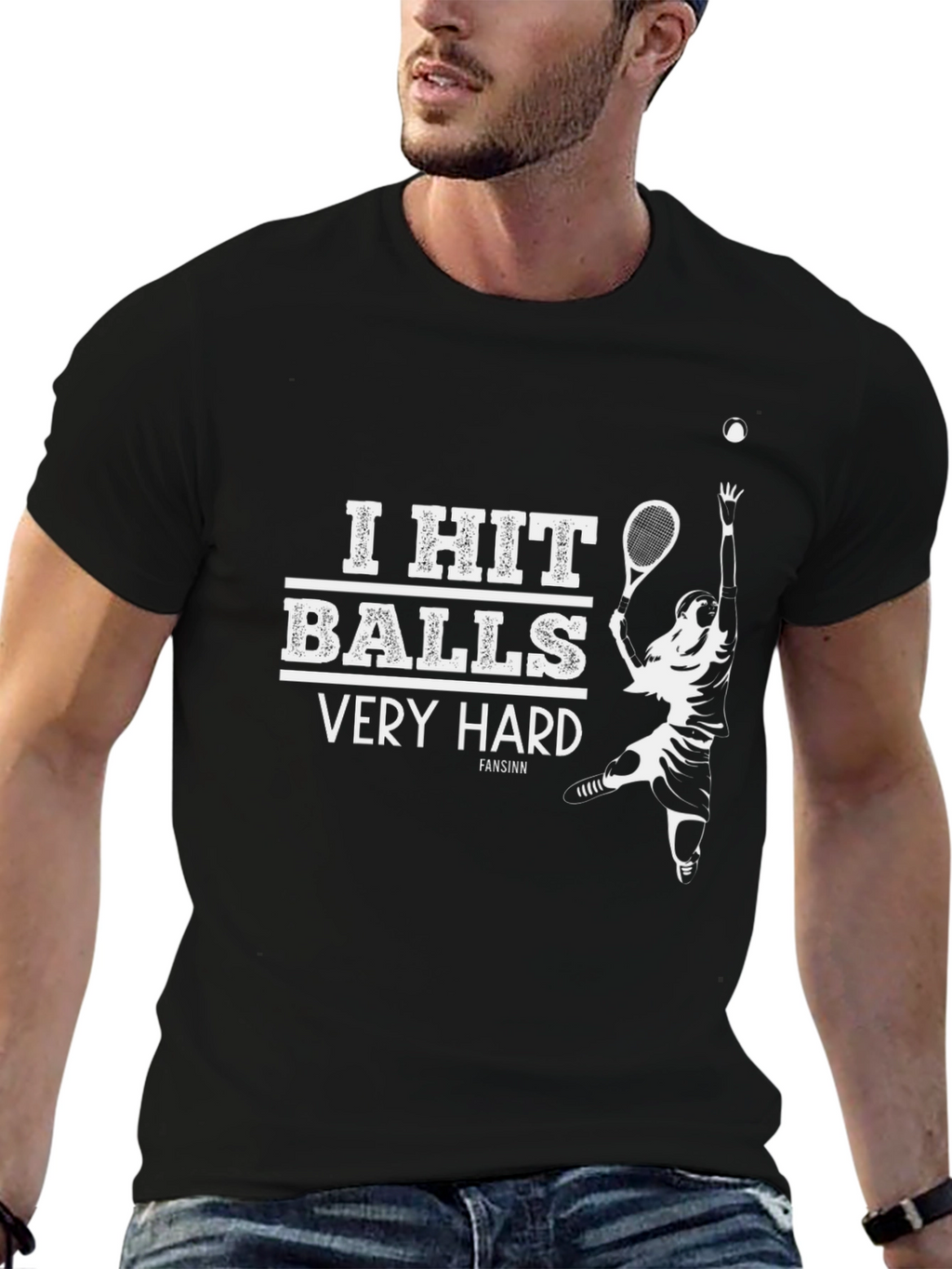 I Hit Balls Very Hard Tennis T-Shirt