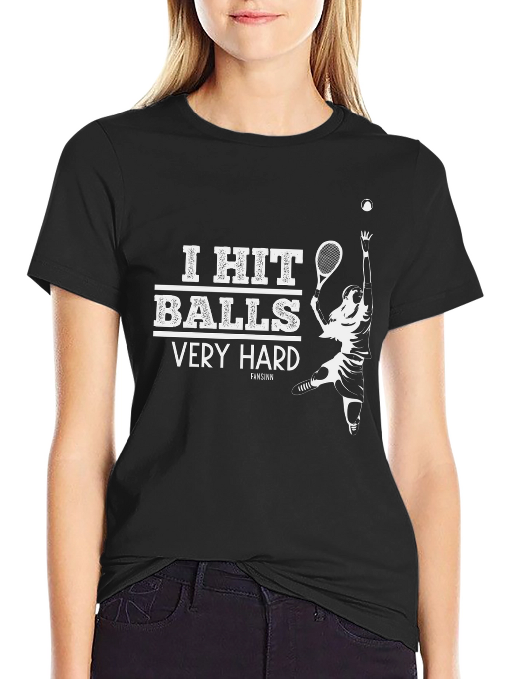 I Hit Balls Very Hard Tennis T-Shirt