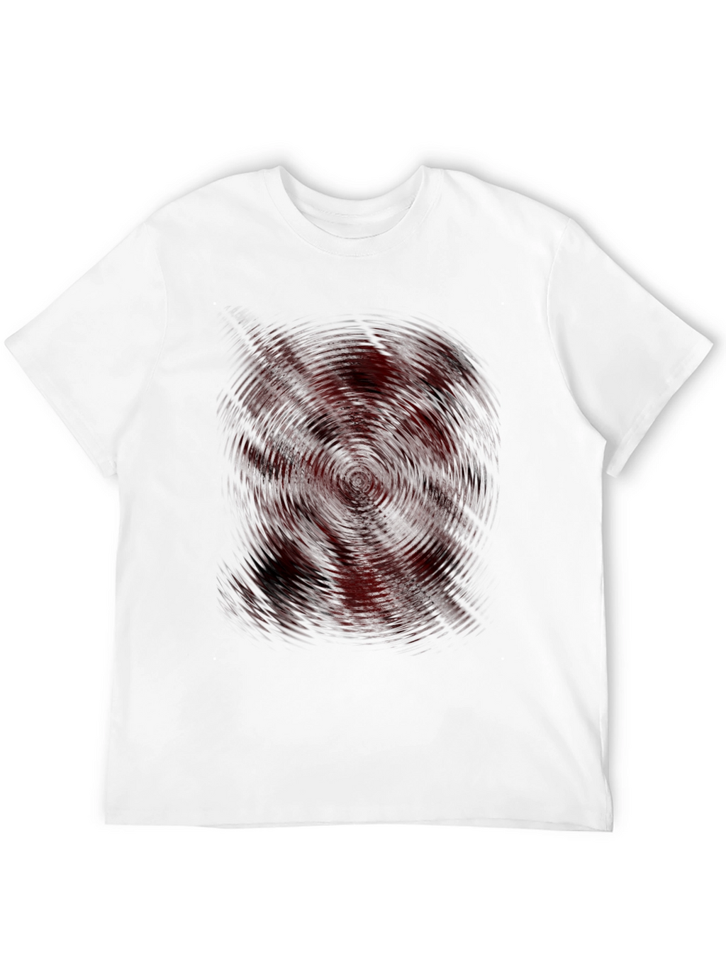Abstract Vortex Graphic Print Black T-Shirt