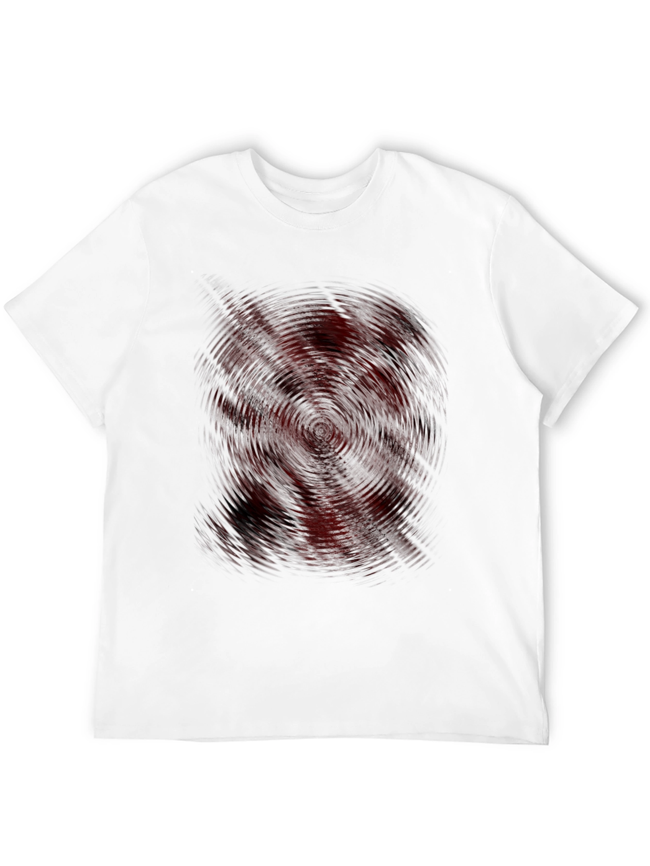 Abstract Vortex Graphic Print Black T-Shirt