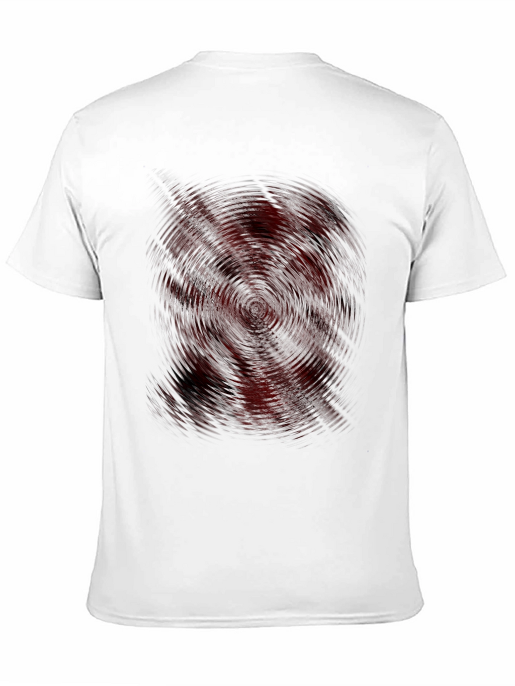 Abstract Vortex Graphic Print Black T-Shirt