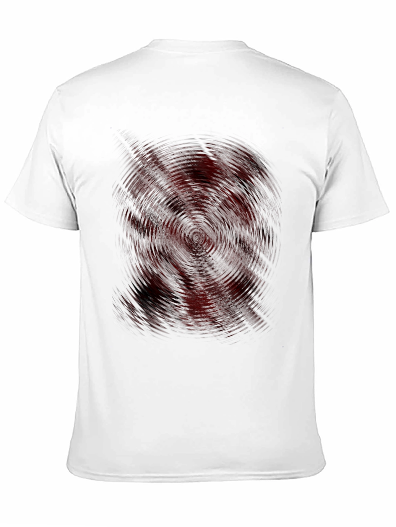 Abstract Vortex Graphic Print Black T-Shirt