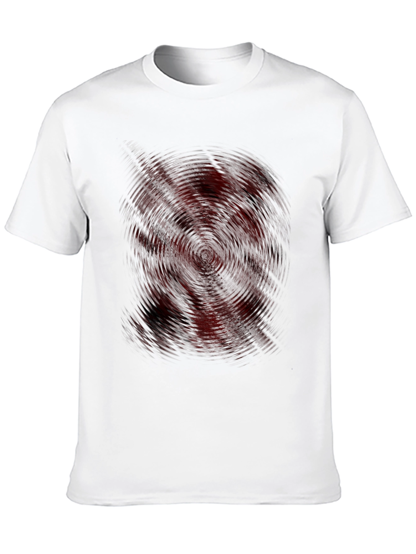 Abstract Vortex Graphic Print Black T-Shirt