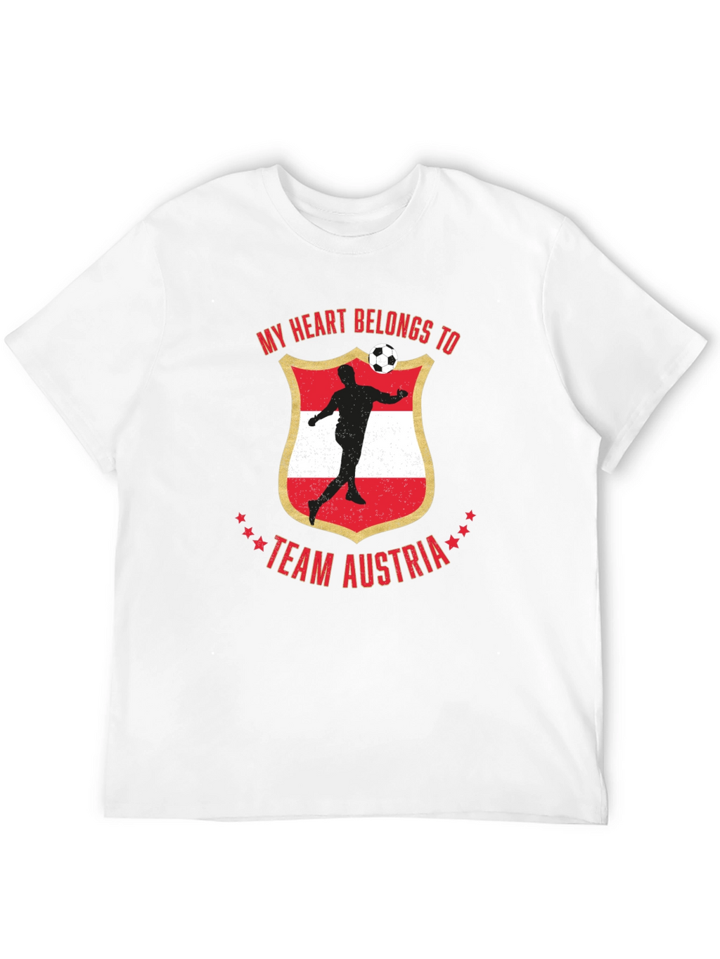 Austria Soccer T-Shirt: My Heart Belongs to Team Austria