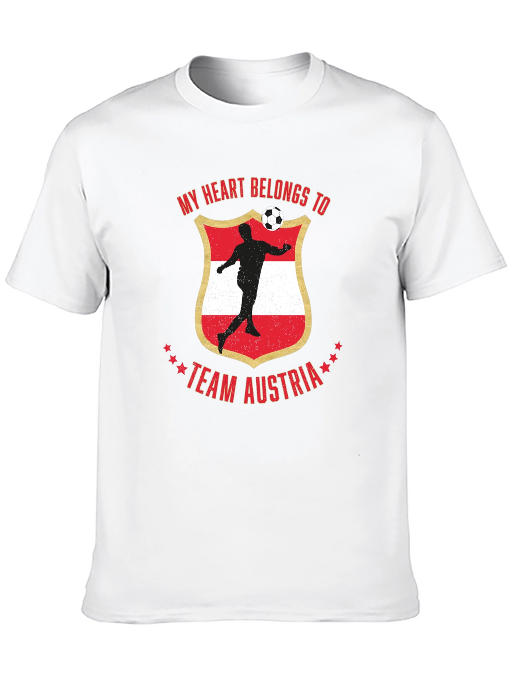 Austria Soccer T-Shirt: My Heart Belongs to Team Austria
