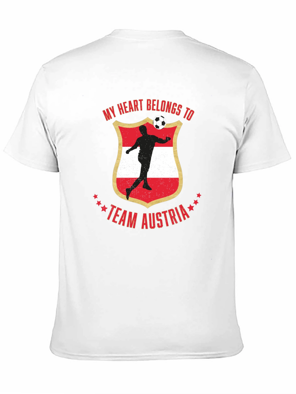 Austria Soccer T-Shirt: My Heart Belongs to Team Austria