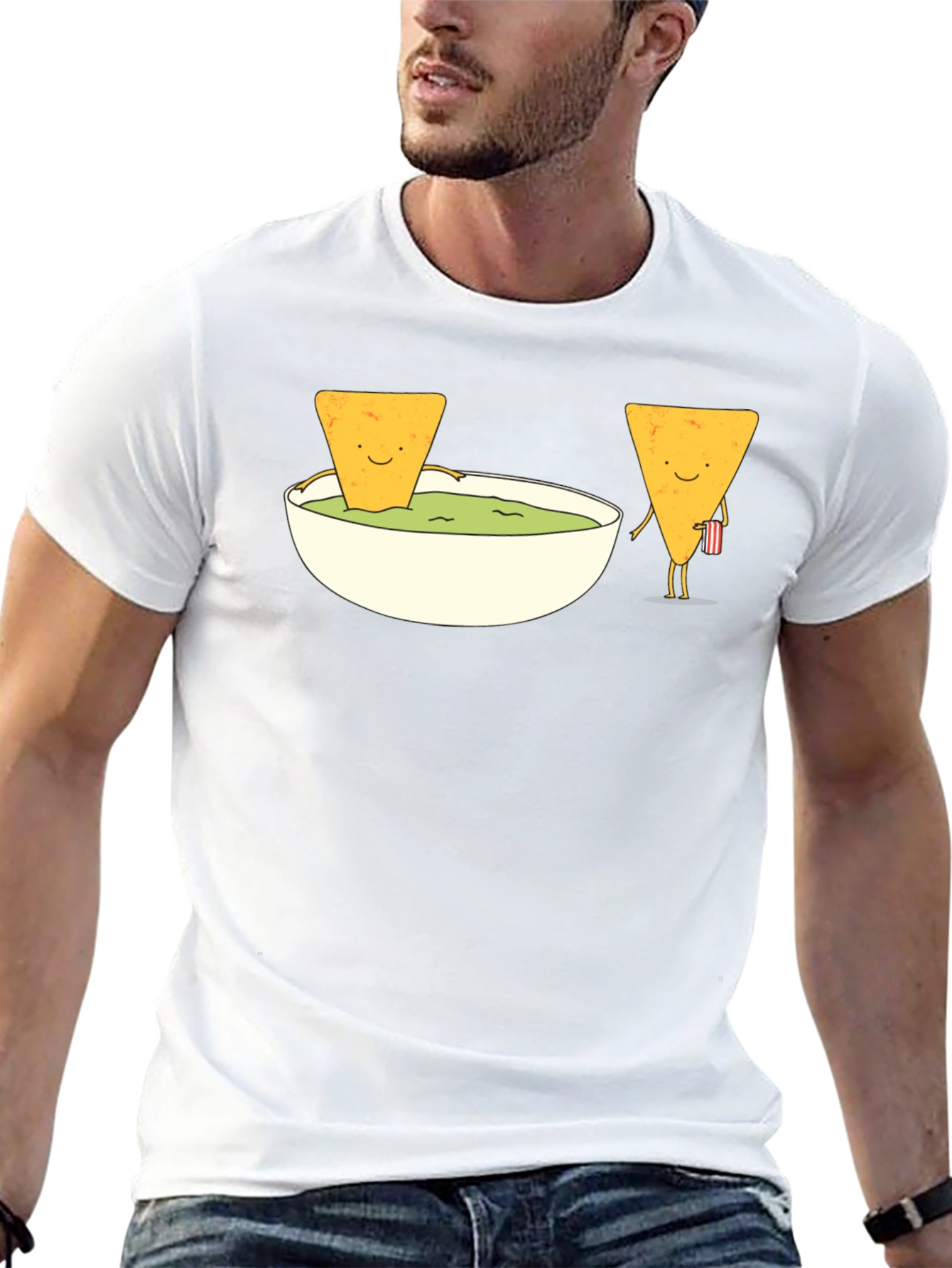 Funny Nacho & Dip Graphic T-Shirt