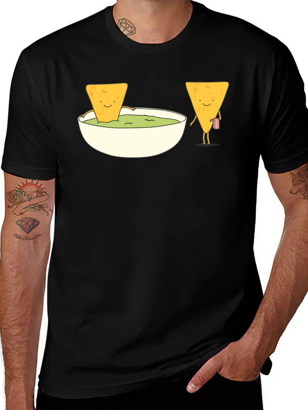 Funny Nacho & Dip Graphic T-Shirt
