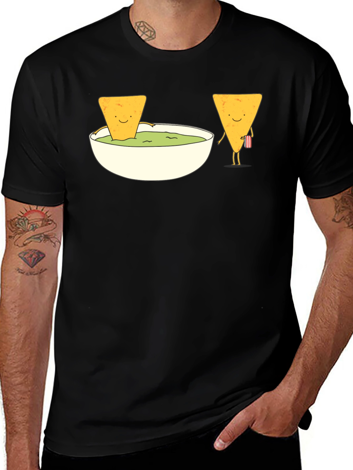 Funny Nacho & Dip Graphic T-Shirt