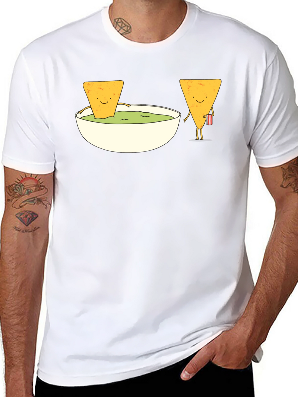 Funny Nacho & Dip Graphic T-Shirt