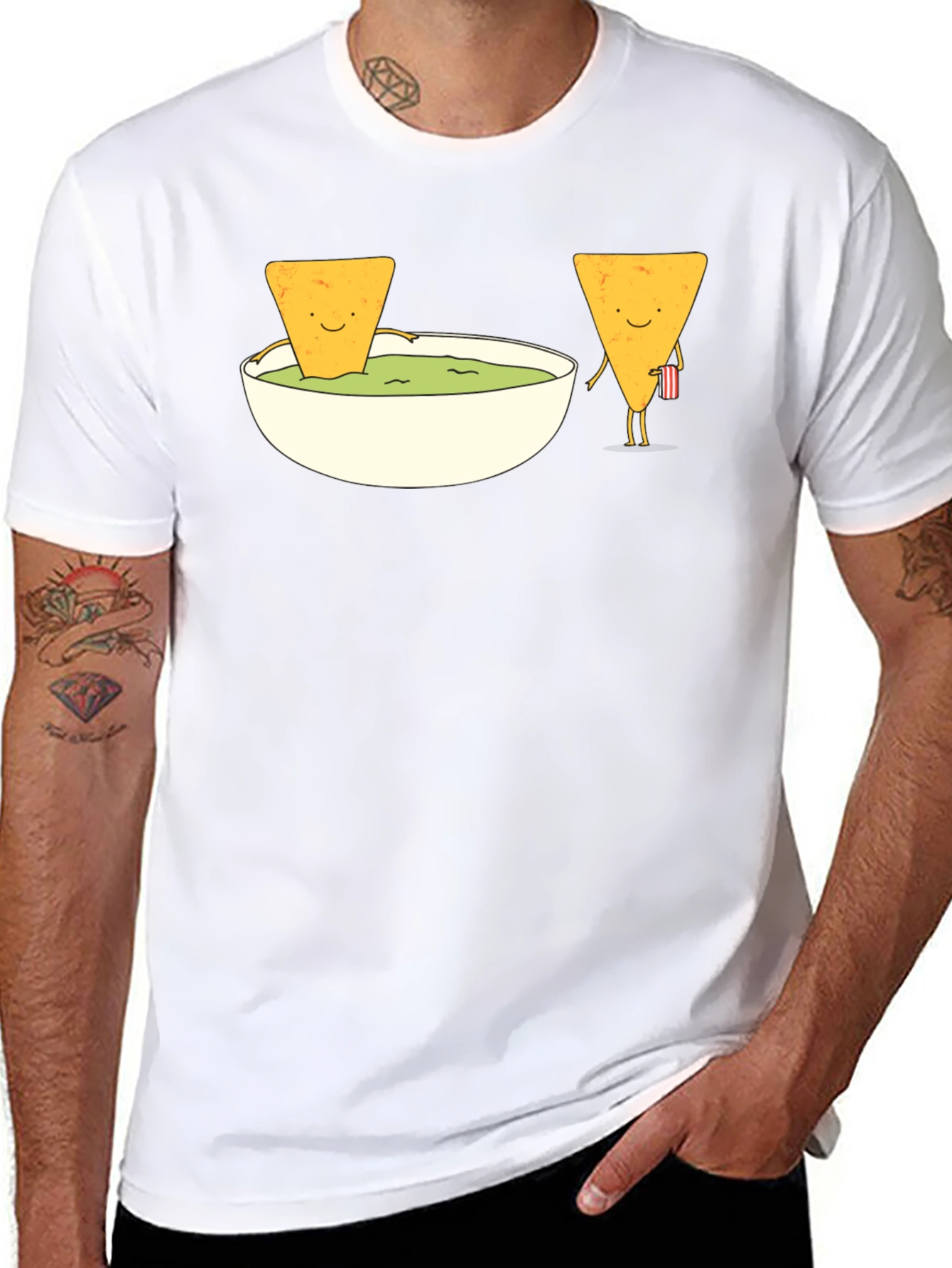Funny Nacho & Dip Graphic T-Shirt