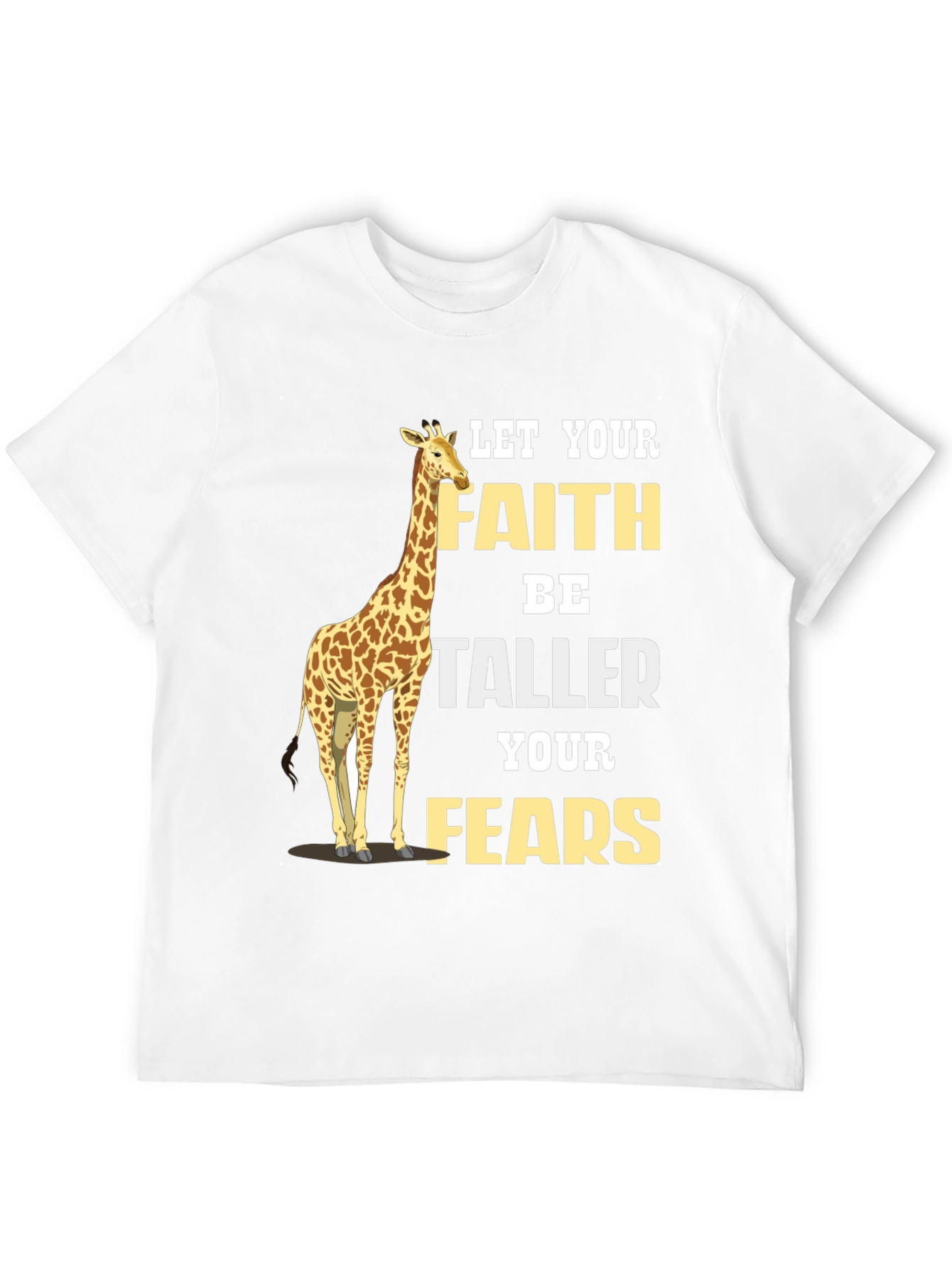 Faith Taller Than Fears Giraffe Graphic Tee