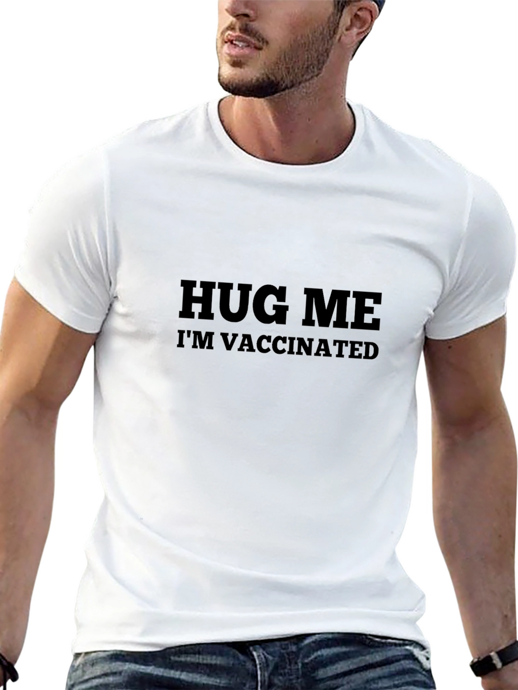 Hug Me Im Vaccinated Graphic Tee
