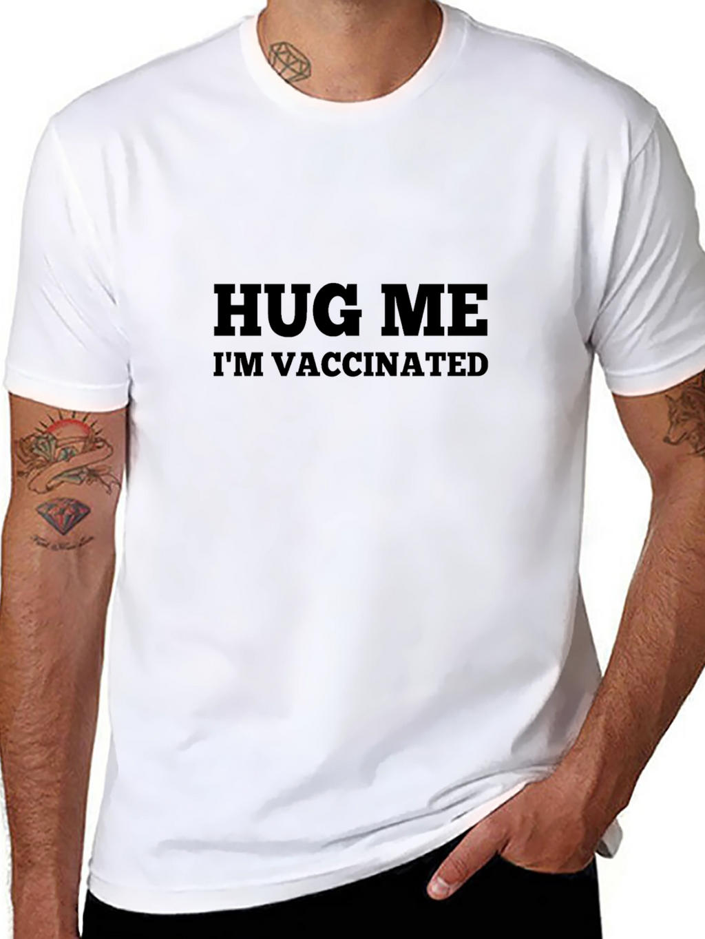 Hug Me Im Vaccinated Graphic Tee