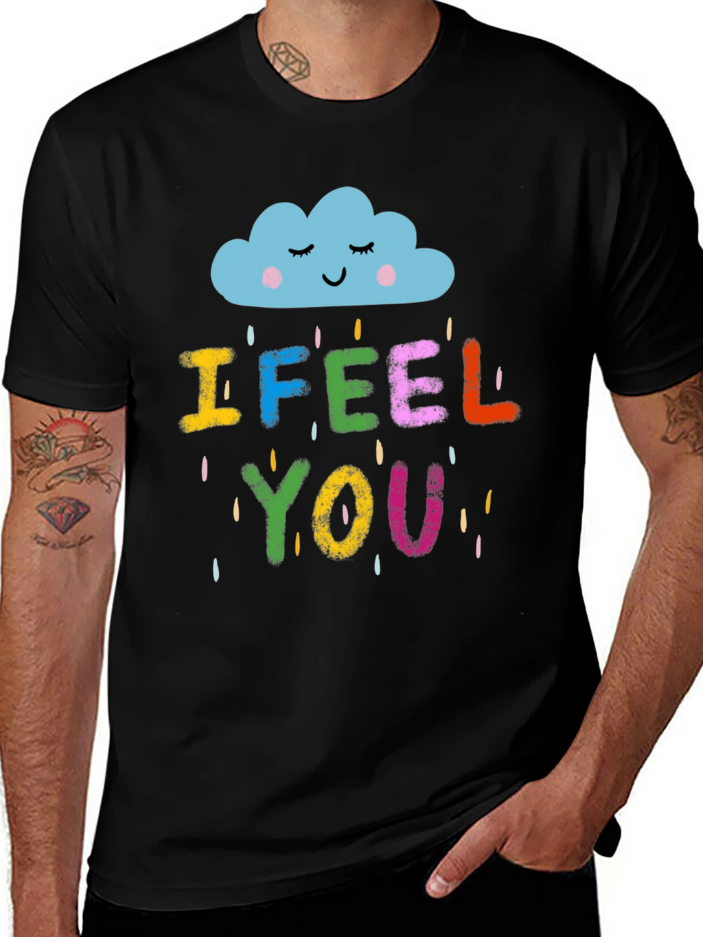 I Feel You Graphic T-Shirt - Unisex Black Tee