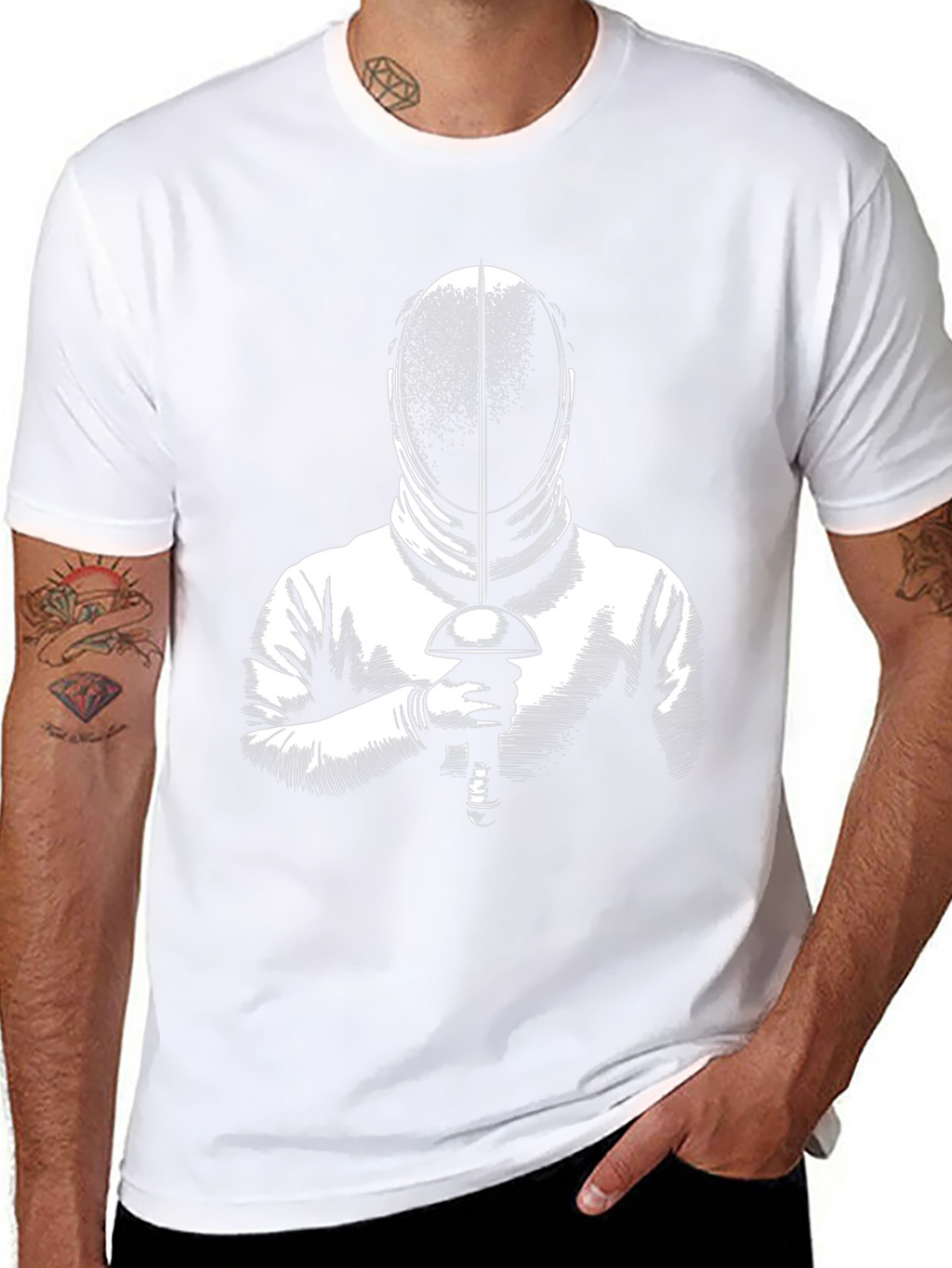 Fencing T-Shirt - Foil Duel Design