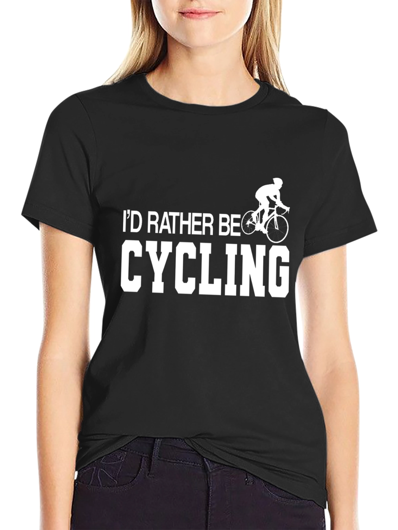 Cycling Enthusiast T-Shirt - Id Rather Be Cycling Tee