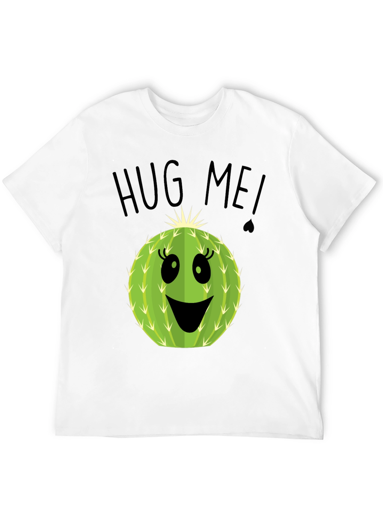 Hug Me Cactus Graphic Tee - Unisex Black T-Shirt