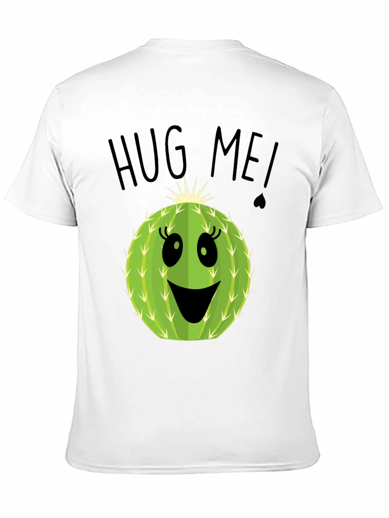Hug Me Cactus Graphic Tee - Unisex Black T-Shirt