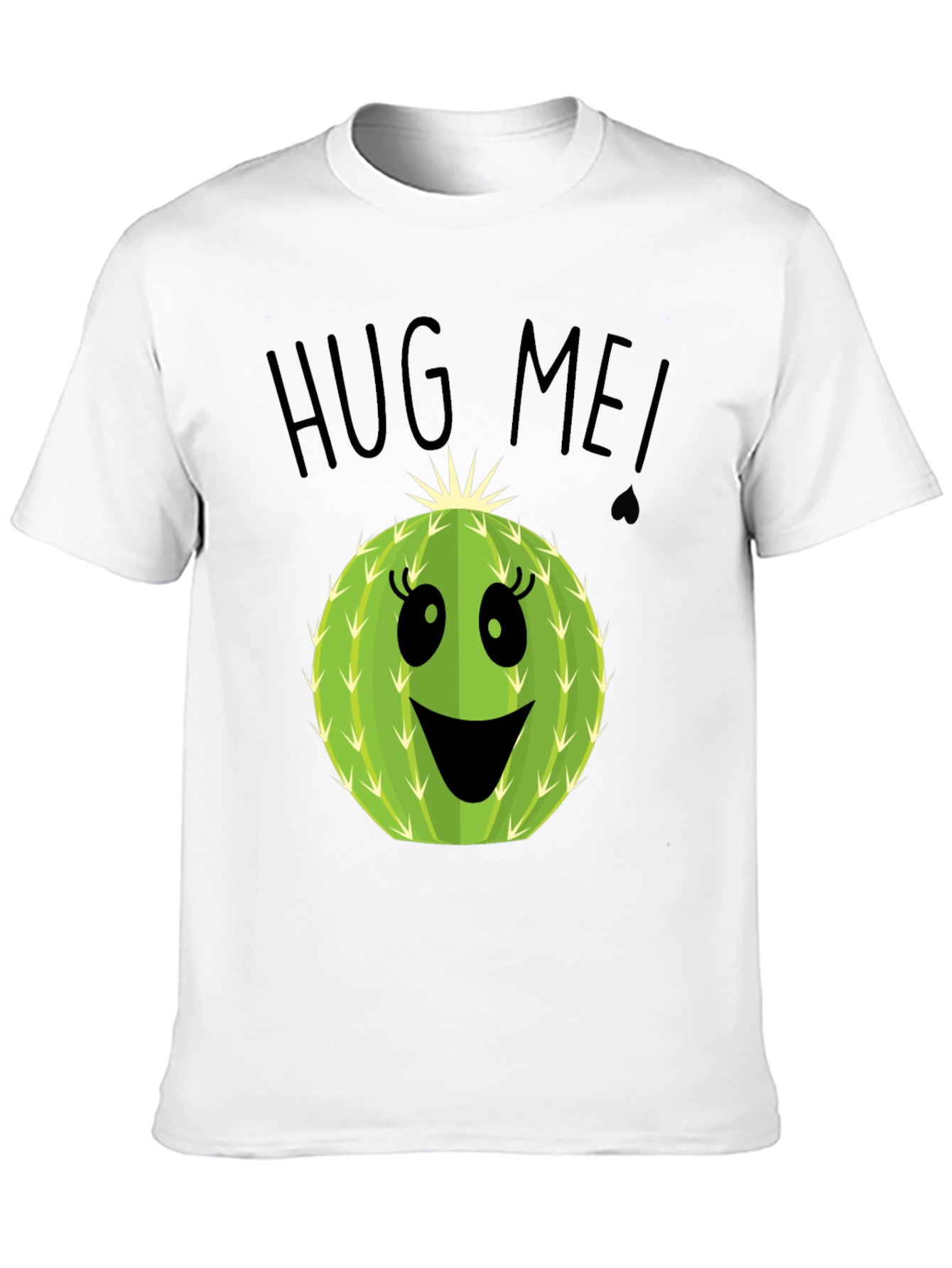 Hug Me Cactus Graphic Tee - Unisex Black T-Shirt
