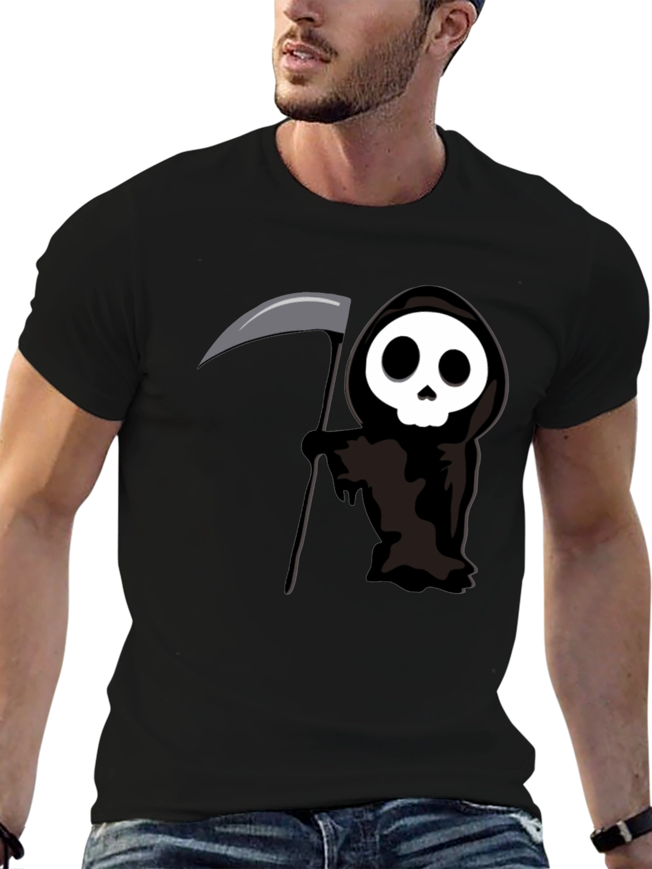 Grim Reaper Graphic T-Shirt - Black