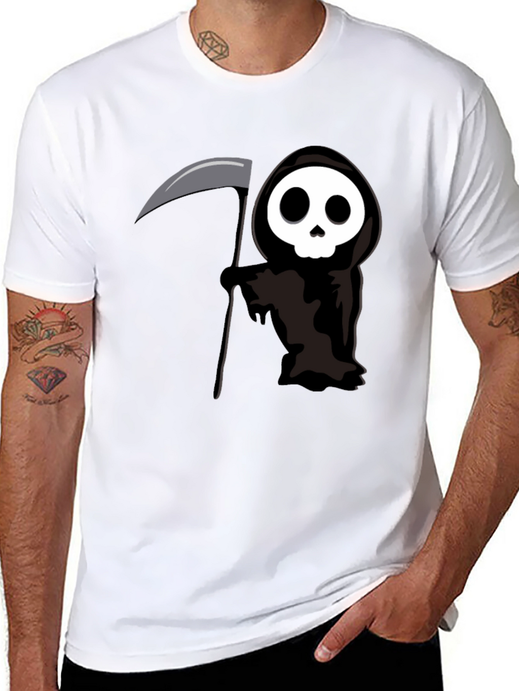 Grim Reaper Graphic T-Shirt - Black