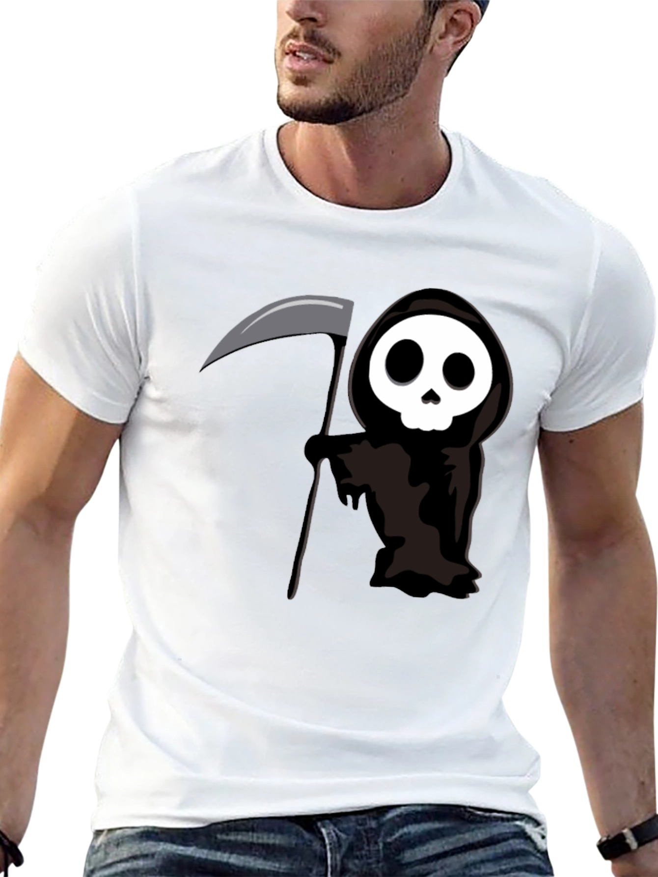 Grim Reaper Graphic T-Shirt - Black