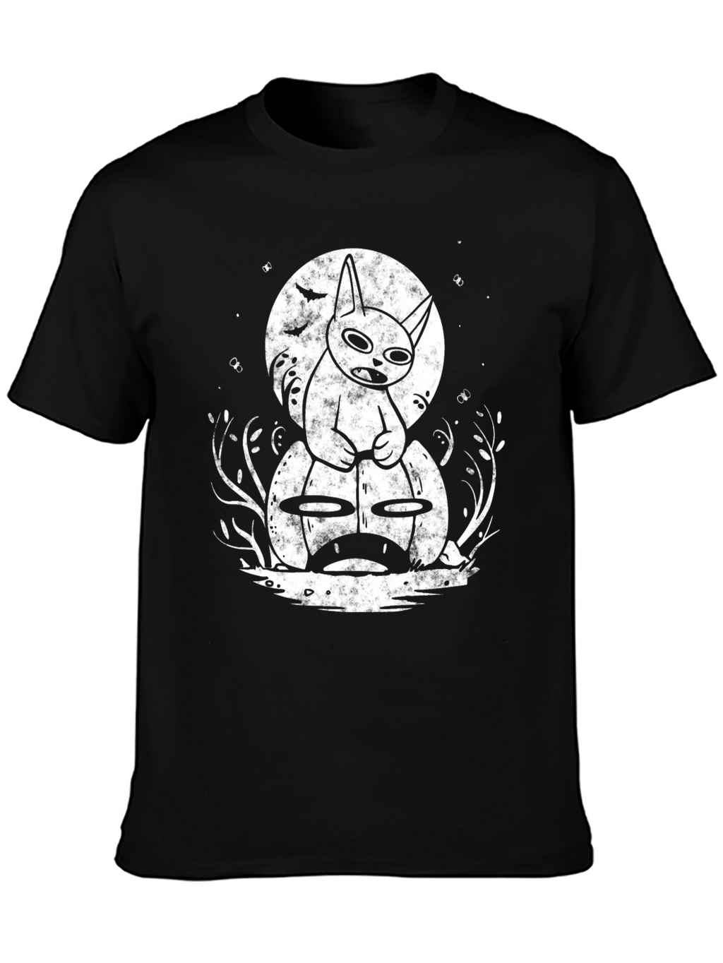 Spooky Cat on Pumpkin Graphic Tee