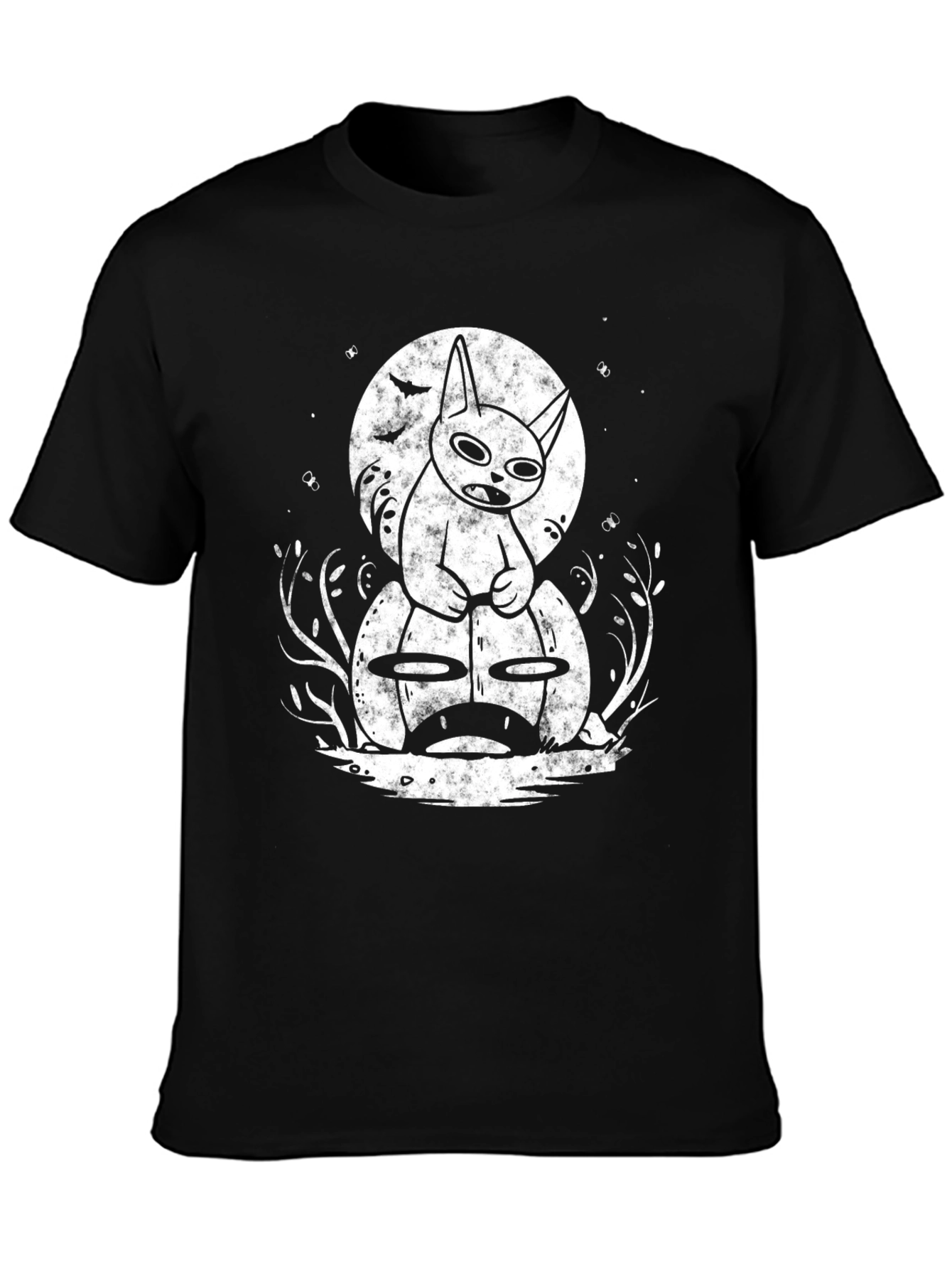 Spooky Cat on Pumpkin Graphic Tee