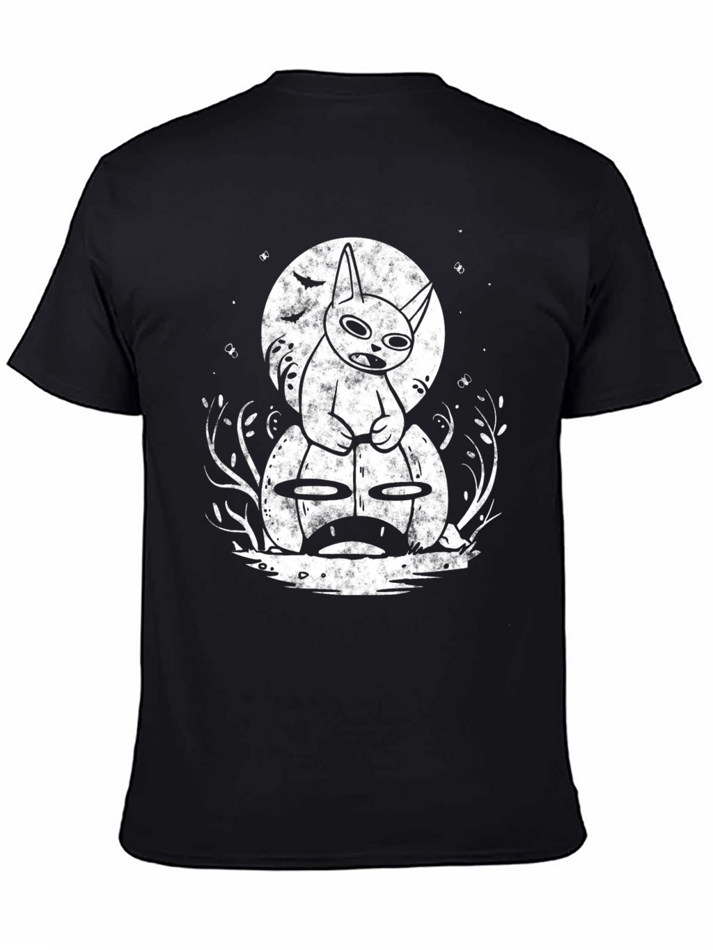 Spooky Cat on Pumpkin Graphic Tee