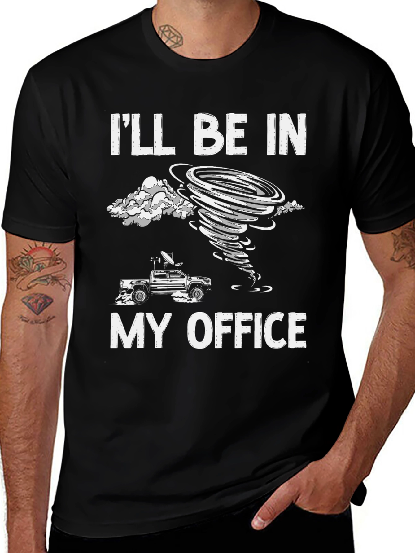 Storm Chaser T-Shirt - Ill Be In My Office Tornado Tee