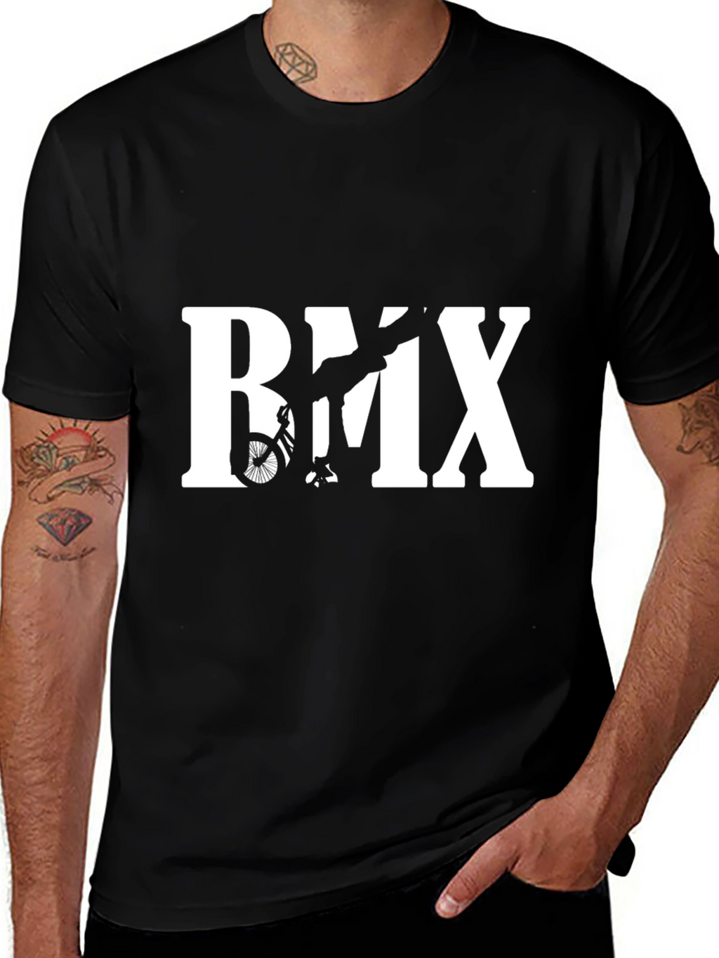 BMX Silhouette Graphic Black T-Shirt