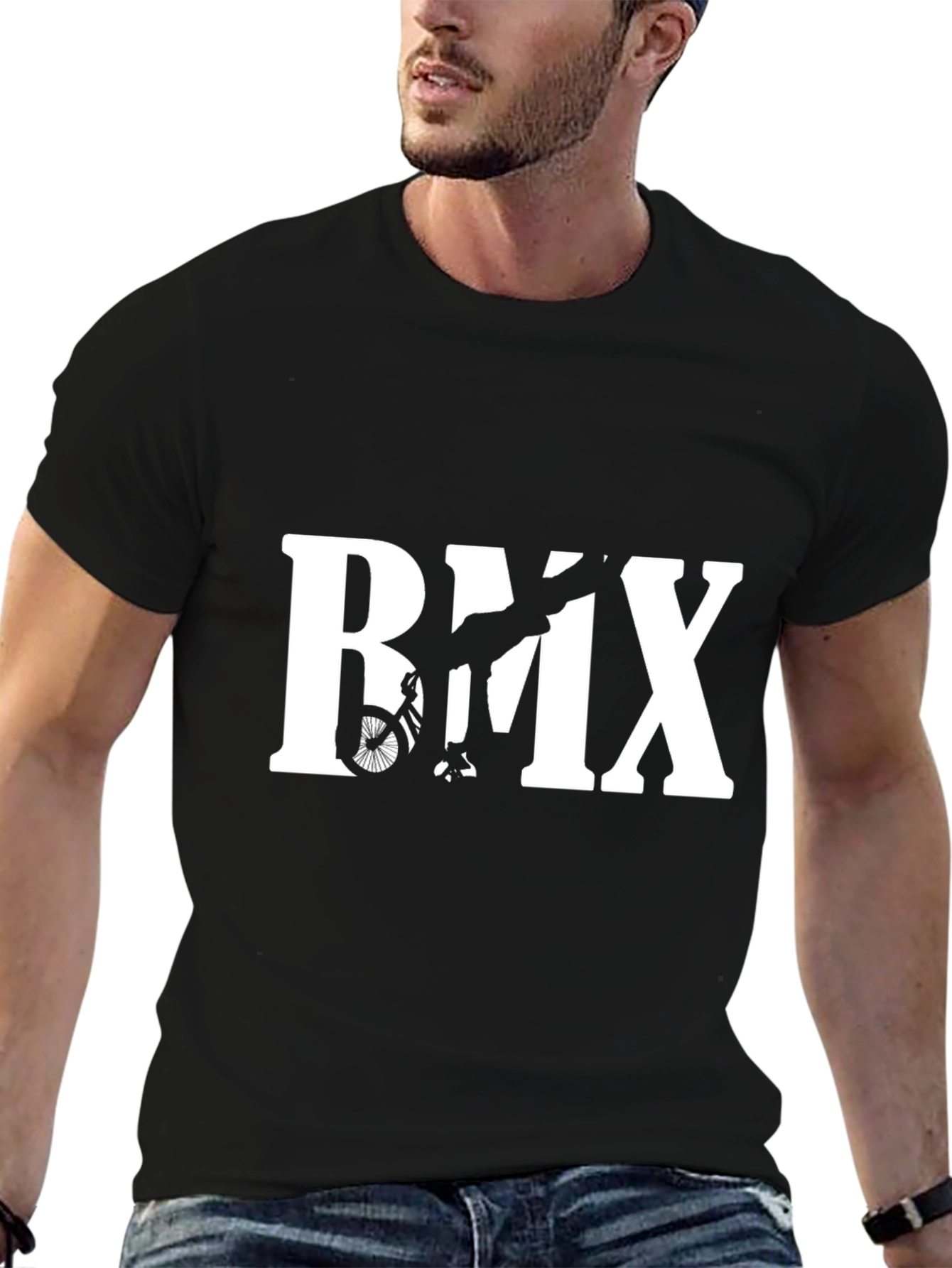 BMX Silhouette Graphic Black T-Shirt