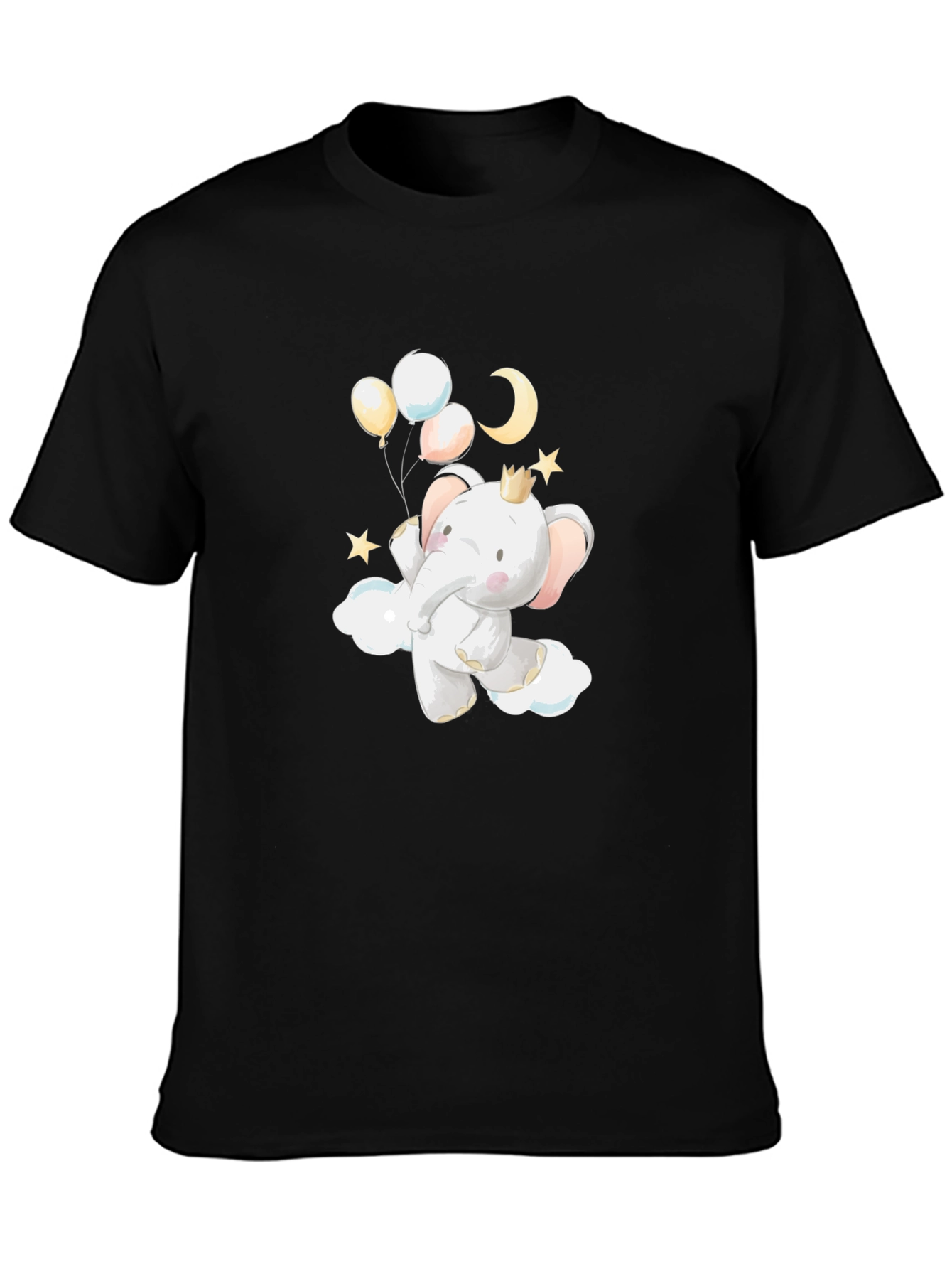 Cute Elephant with Balloons Graphic T-Shirt