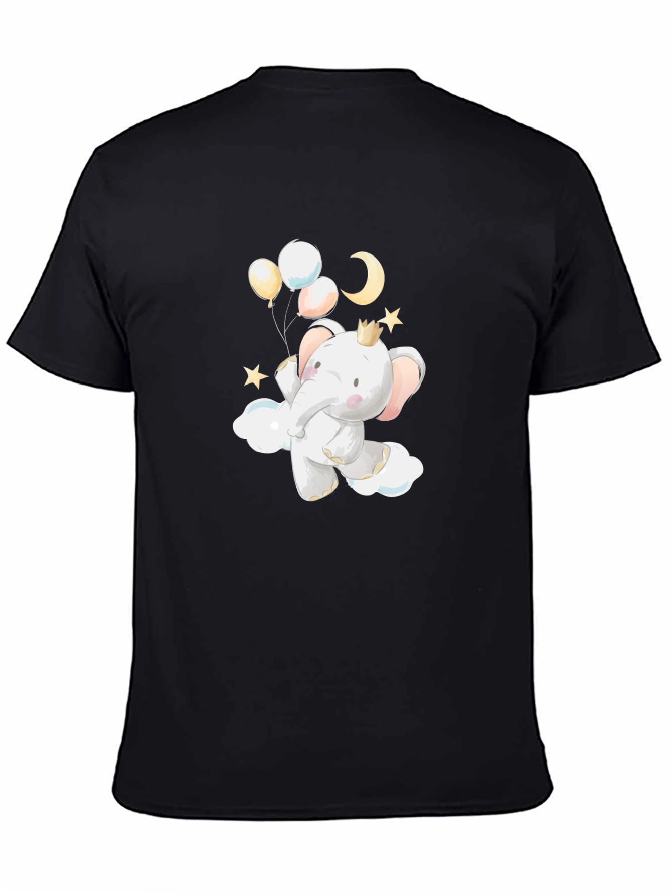 Cute Elephant with Balloons Graphic T-Shirt