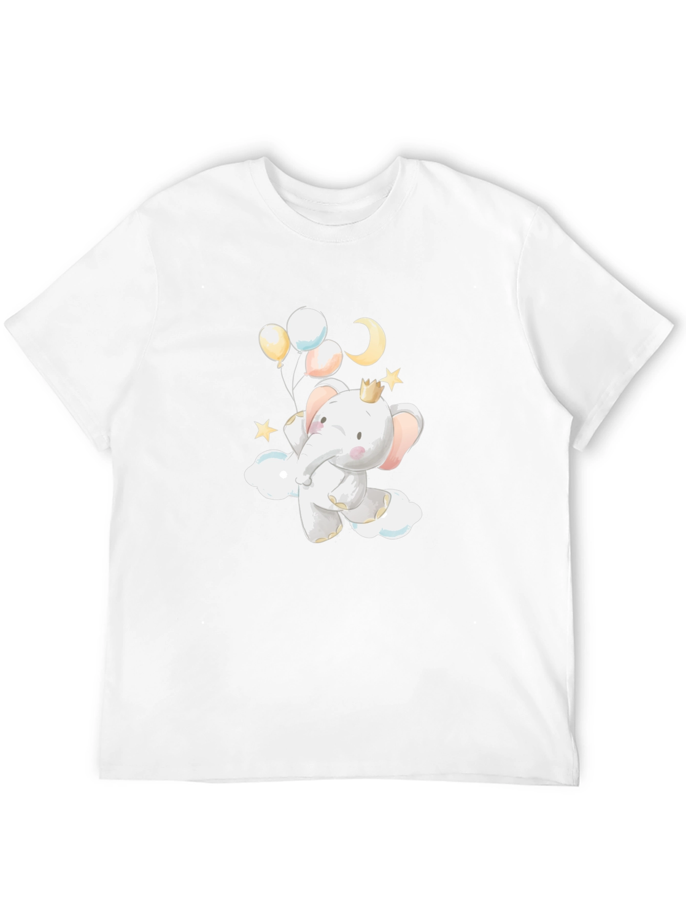 Cute Elephant with Balloons Graphic T-Shirt