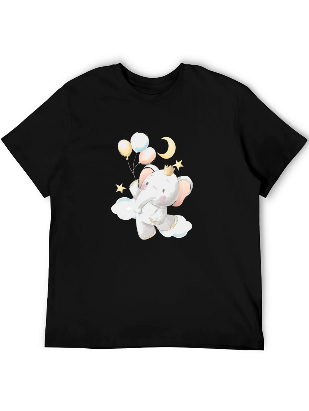 Cute Elephant with Balloons Graphic T-Shirt